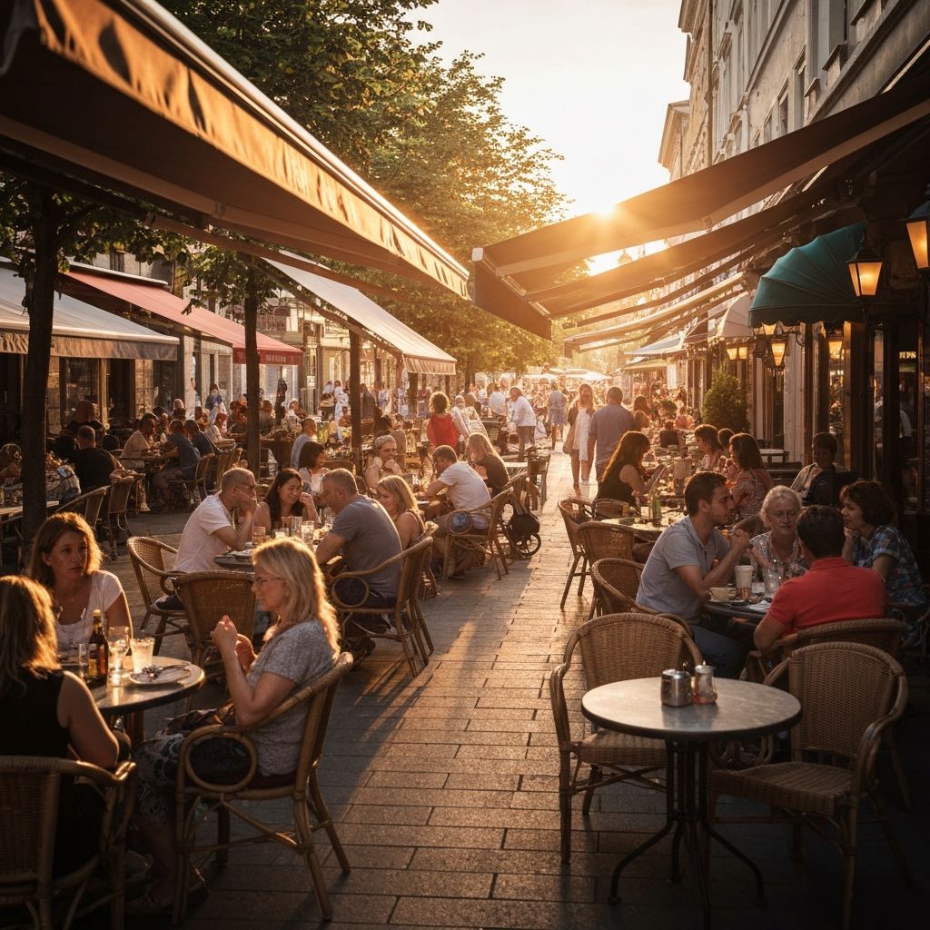 Outside eating locations